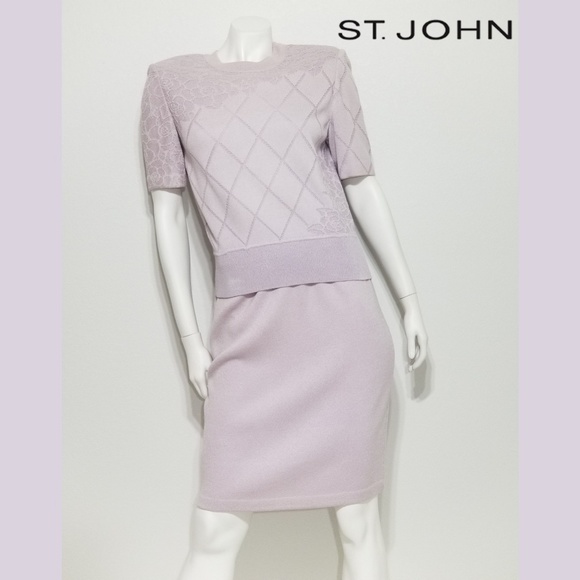 St. John Collection Dresses & Skirts - ST JOHN COLLECTION  Lavender/Lilac 2pc Dress